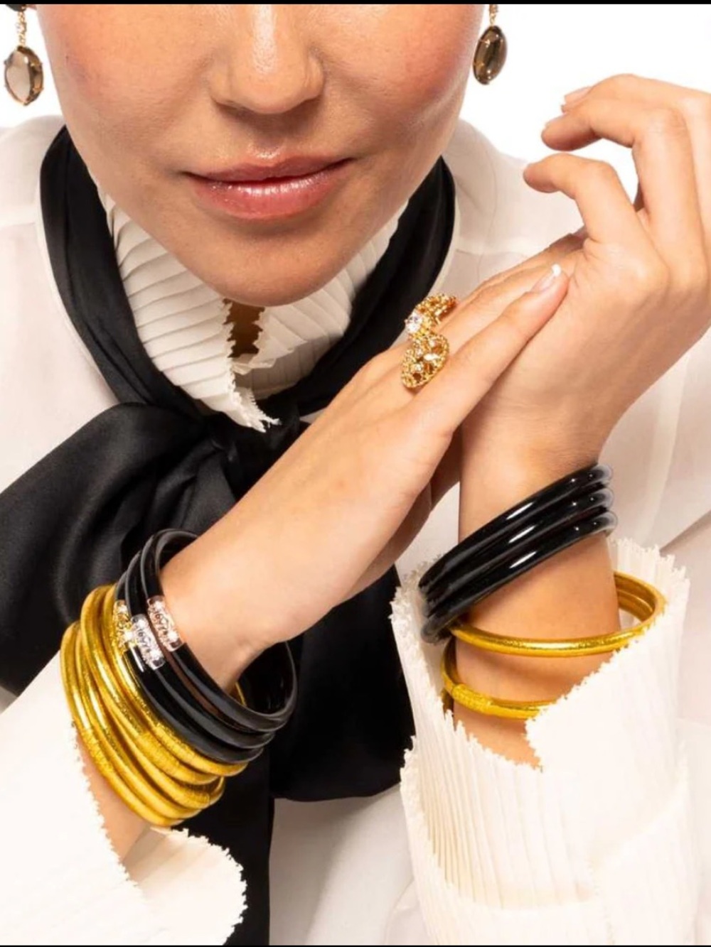 BuDhaGirl Three Kings All Weather Black Bangles Small NWT Waterproof Set of 3